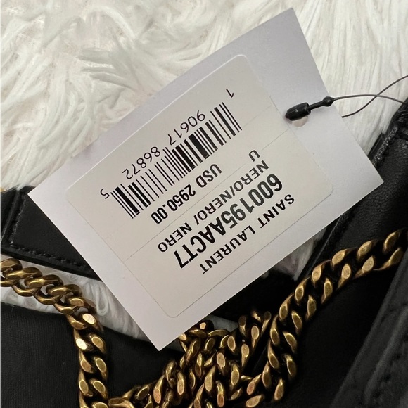 Saint Laurent YSL Monogram Small Envelope Smooth Leather Wallet On Chain - Picture 5 of 5